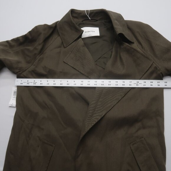 Babaton Trench Coat Green Size Medium Aritzia NWT - Picture 11 of 12